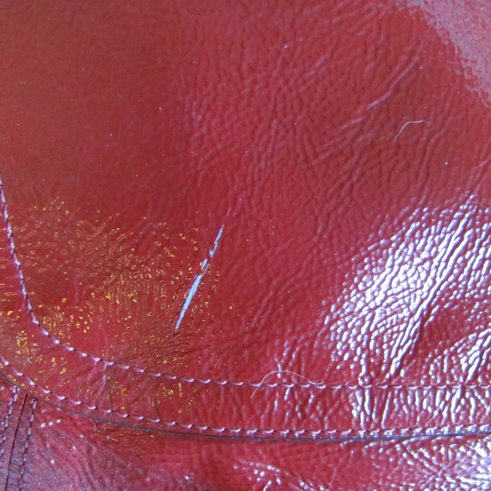 COACH ERGO RICH RED PATENT LEATHER LG HOBO TOTE BA - Picture 8 of 12